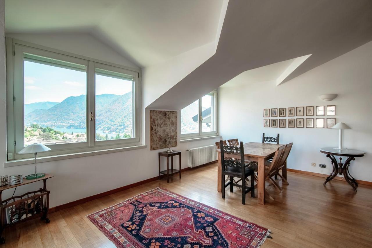 I D'A Charming Penthouse - Lake View- Como- House-130 Mt-2 Double Bedrooms And 2 Double Bathrooms A Spacious Living Room-Full Equipped Kitchen-Private Garden And Terrace-Private Covered Parking Exterior photo